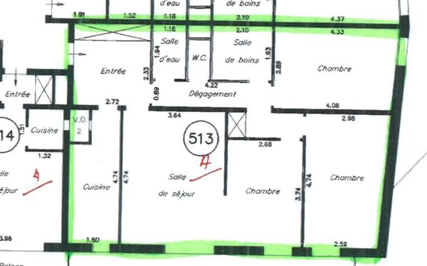 Appartement à vendre    3 pièces • 81,40 m2 Paris 13