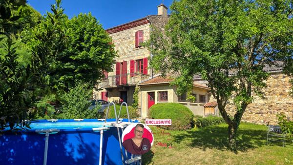 Maison de caractère en pierres, 152 m² , Jardin, terrasse et dépendances , proche Issoire