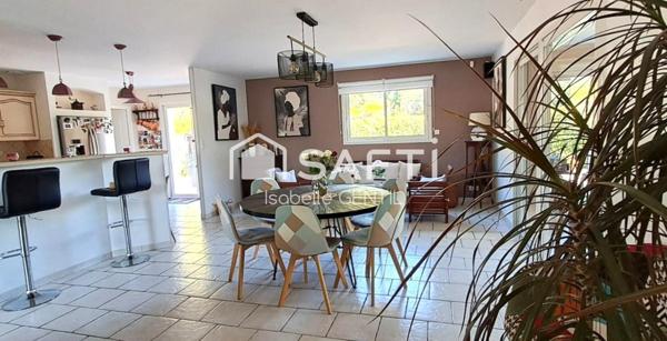 Maison de plain pied avec jardin arboré sans vis-à-vis