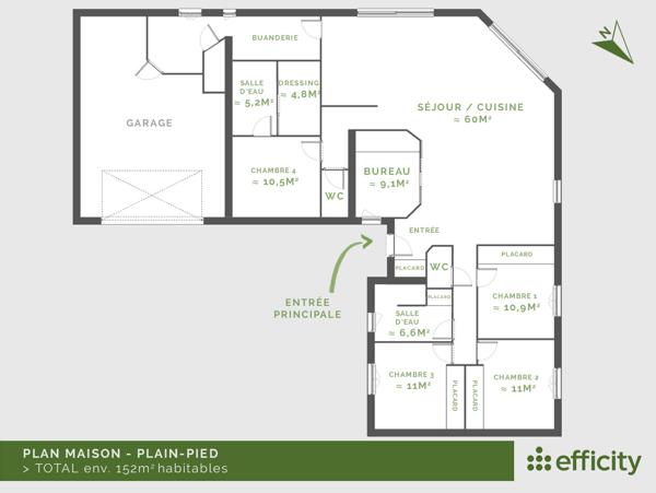 Maison
         7 pièces
        - 152 m² Exclusivité 389 000 € *