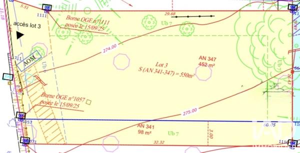 Terrain à vendre 550 m² Assieu
