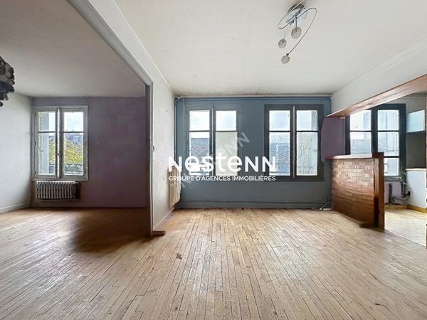 Appartement T3 - Centre à pied - Calme - 53 m² - 1 ch, séjour double