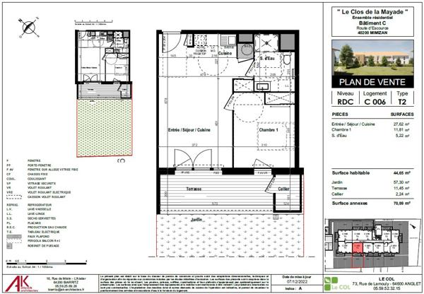 Mimizan (40200) BRS - T2 avec terrasse et jardin
