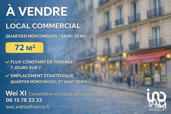 Boutique/Local commercial à vendre 72 m² Paris 2