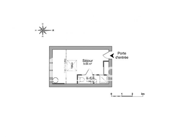 Location Studio meublé 16 m² - 2 RUE PRINCE MAURICE Nice 06000