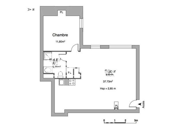 Location Appartement 2 pièces 54.82 m² - 1 IMPASSE DE L'ANCIENNE PRISON Chalon Sur Saone 71100