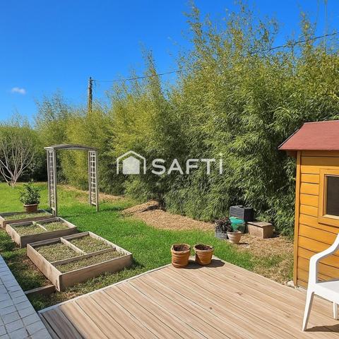 Maison T4 (3 chambres) de 100 m² à Rivesaltes avec terrasse et son jardin sur un terrain de 394 m²