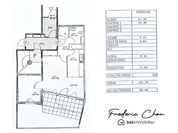 Appartement de 49,96 m²