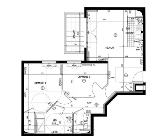 Appartement  3 pièces 61.4 m2 avec extérieur - Jardin Parisien