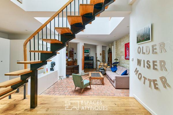 Triplex avec terrasse sur une cour végétalisée