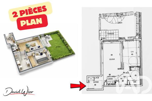 Appartement à vendre 3 pièces 47 m² Châtenay-Malabry