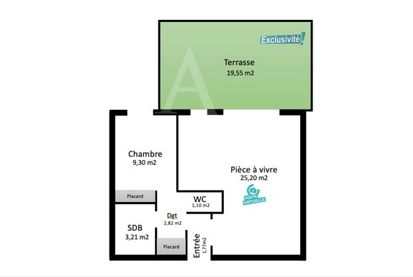 LATTES - QUARTIER PORT ARIANE DANS UNE RÉSIDENCE DE 2002 AVEC ASCENSEUR - T2 CLIMATISÉ - 43,40 m2 - TERRASSE 20 M2 - PARKING + GARAGE FERMÉ. COMMERCES À PROXIMITÉ ET TRAMWAY À 600M.