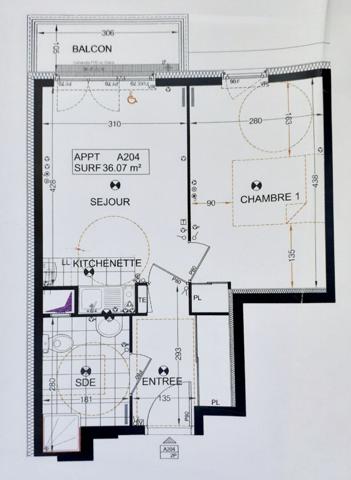 À vendre - Superbe appartement à Franconville de 2 Pièces avec balcon proche de toutes commodités (écoles, commerces, axes autoroutiers A15/A115) une place de parking en sous-sol.