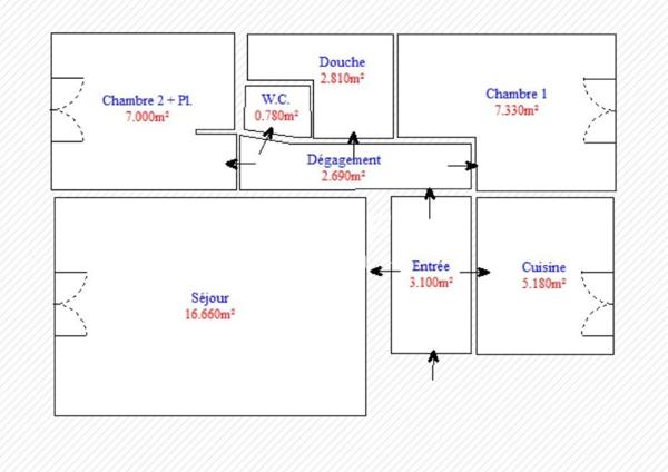 Appartement 2 pièces 1 chambre de 45 m2 situé en rez de chaussée QUARTIER BECON A COURBEVOIE COLLEGE DES BRUYERES