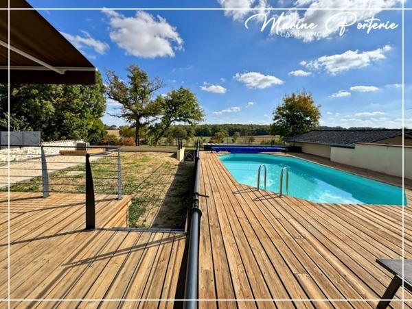 Maison en pierre restaurée à vendre 7 pièces proche de FLEURANCE (32)