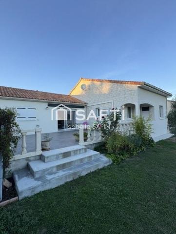 3 chambres, grand garage, terrain clos