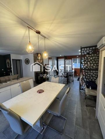 3 chambres, grand garage, terrain clos