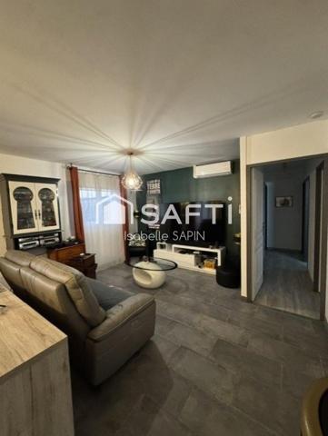 3 chambres, grand garage, terrain clos