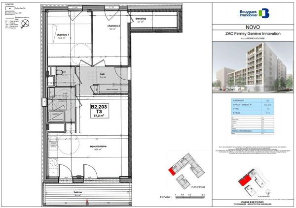 Appartement à vendre 3 pièces 67 m² Ferney-Voltaire