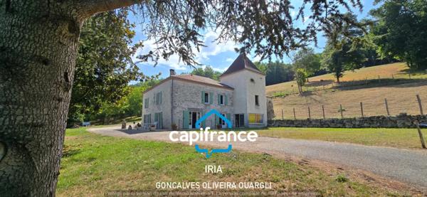 Propriété de charme au coeur de la nature à vendre 6 pièces et 124763m² de PUJOLS (47)