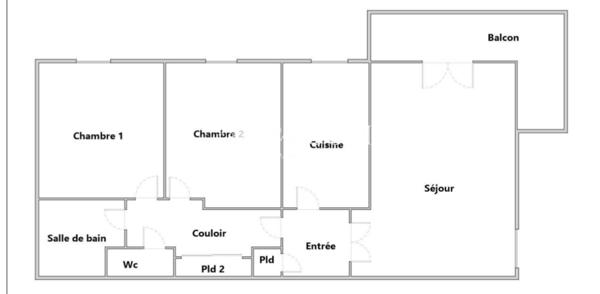 Appartement 3 pièce(s) 2 chambre(s) 74 m²