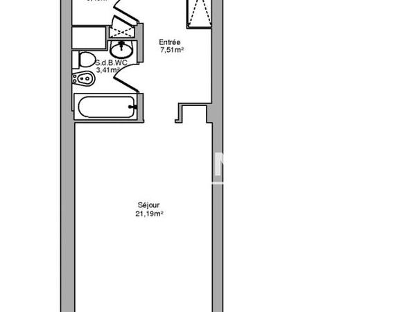 Location Studio 35.57 m² - 41, BD CHARLES GUILLAUMONT Juan Les Pins 06160