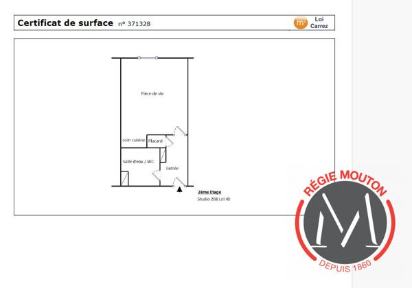 Studio 18m2 LMNP 6% brut - MERMOZ - 69008 LYON