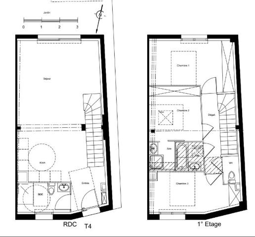 Maison Neuve T4 duplex et jardin