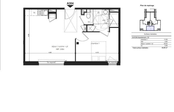 LAVAL plein centre ville Appartement T2 neuf 43m²