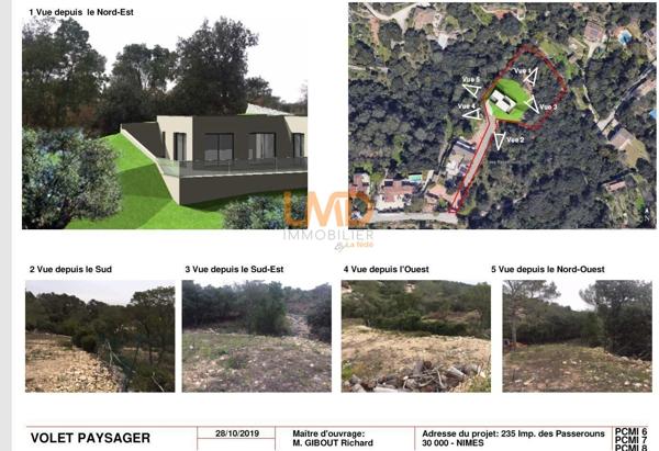 Terrain avec permis et fondations d'une maison