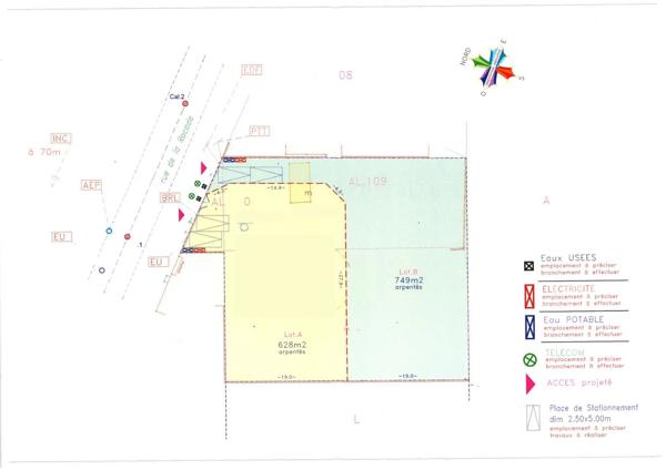 TERRAIN VIABILISÉ - 628M2 - LIGNAN SUR ORB