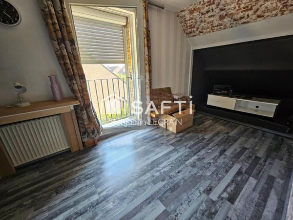 Maison semi-ind de 108m2, 6p, 3ch, jardin, garage