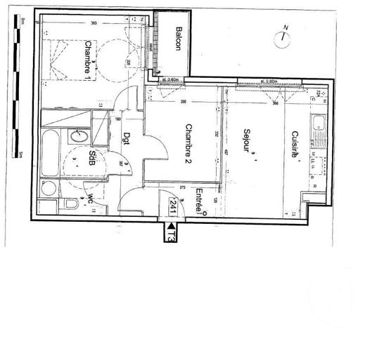 Appartement F3 à vendre  3 pièces - 52,46 m2 PALAISEAU - 91