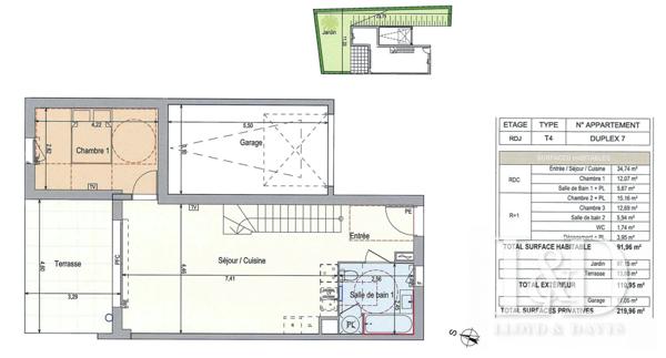 Villa T4 Duplex à Langlade (30980)