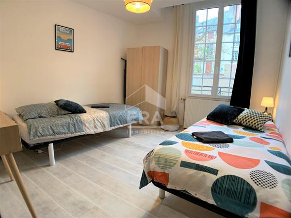 APPARTEMENT A LOUER T3 MEUBLE - BLOIS - CENTRE-VILLE, AMENAGE, EQUIPE ET DECORE, 2 CHBS