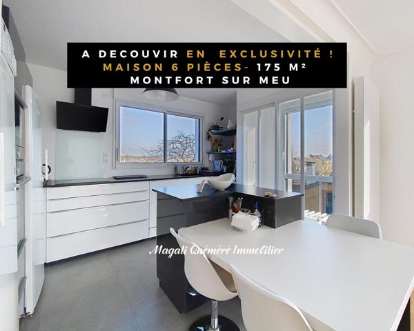 Montfort-sur-Meu (35160) EXCLUSIVITE - Maison 6 p entièrement rénovée- 175 m² - Montfort sur Meu