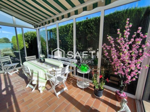 Maison de plein pied sur sous-sol, véranda, jardin de 621 m².