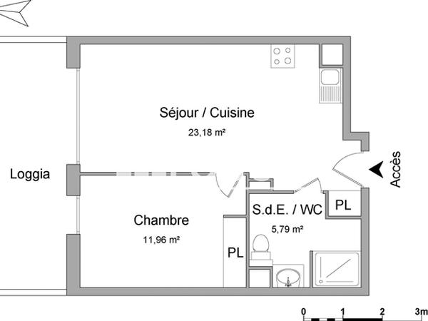Location Appartement 2 pièces 40.93 m² - 3 RUE HYPPOLITE TAINE Toulon 83000