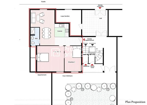 75015 PARIS - Profession libérale - Appartement T3 - 2 chambres - 61.7 m2 - Proximité Tour Eiffel