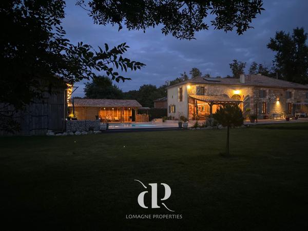 Merles (82210) Maison de campagne clé en main avec piscine et confort de vie optimal