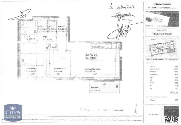 Appartement à louer 3 pièces 62.91m² Maromme (76150)