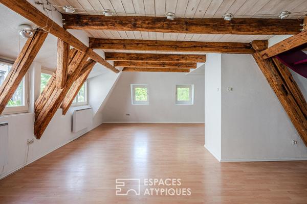 Duplex niché sous les toits au coeur de la Grande Île