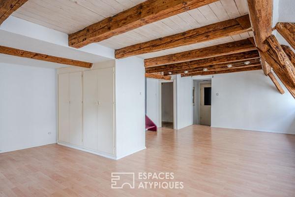 Duplex niché sous les toits au coeur de la Grande Île