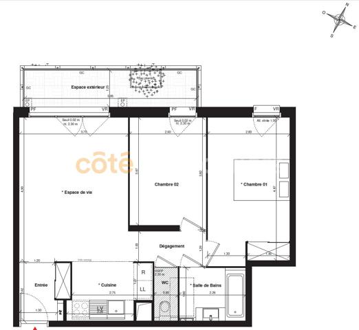 Vente Appartement58,4 m² - 3 Pièces - ASNIERES SUR SEINE (92600)