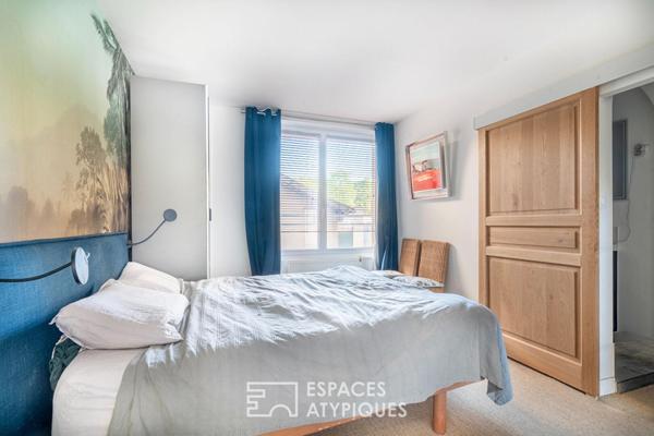 Maison divisée en duplex avec jardin