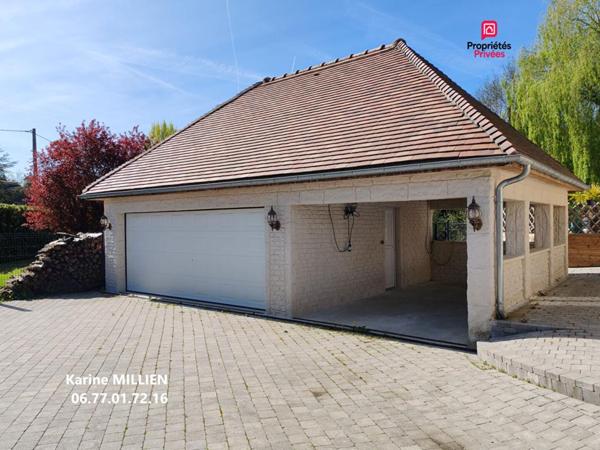 IVRY LA BATAILLE 27540 Maison individuelle avec véranda chauffée - 1 étage - 4 chambres - Double garage - Quart port - Piscine Hors Sol Chauffée - Terrain - 416000  HAI