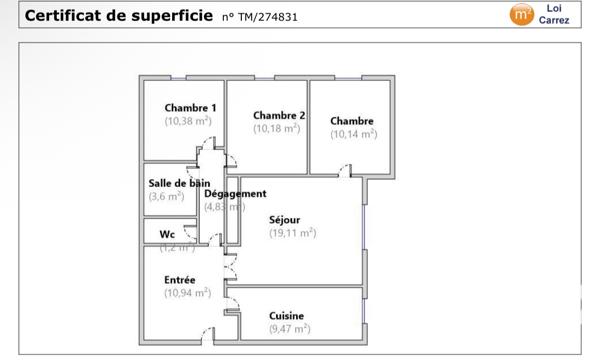 Appartement à vendre 4 pièces 79,85 m² Bagnolet