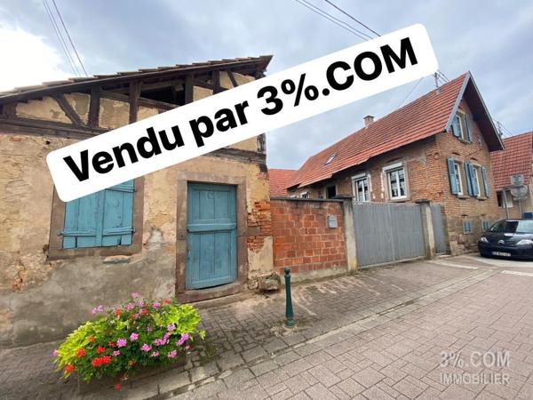 3%.COM Corps de ferme à rénover sur terrain de 5.50 ares Alteckendorf (67270)