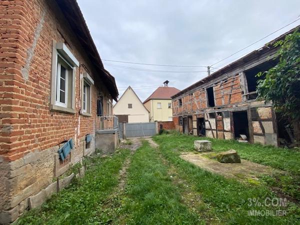 3%.COM Corps de ferme à rénover sur terrain de 5.50 ares Alteckendorf (67270)
