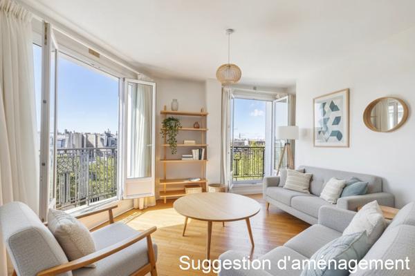 Appartement d'angle en étage élevé avec vue de rêve